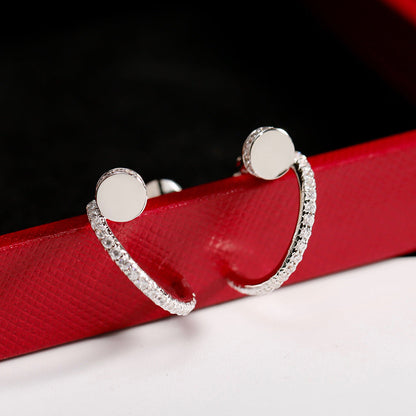 [Love's Uplift]JUSTE FULL DIAMOND SMALL EARRINGS
