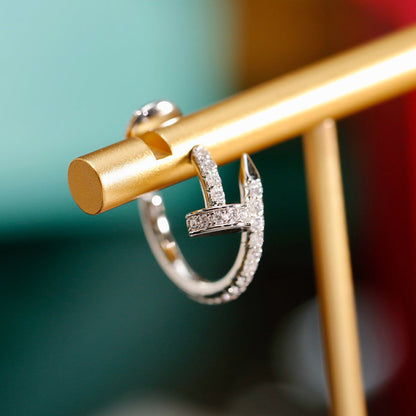 [Love's Uplift]JUSTE FULL DIAMOND SMALL EARRINGS