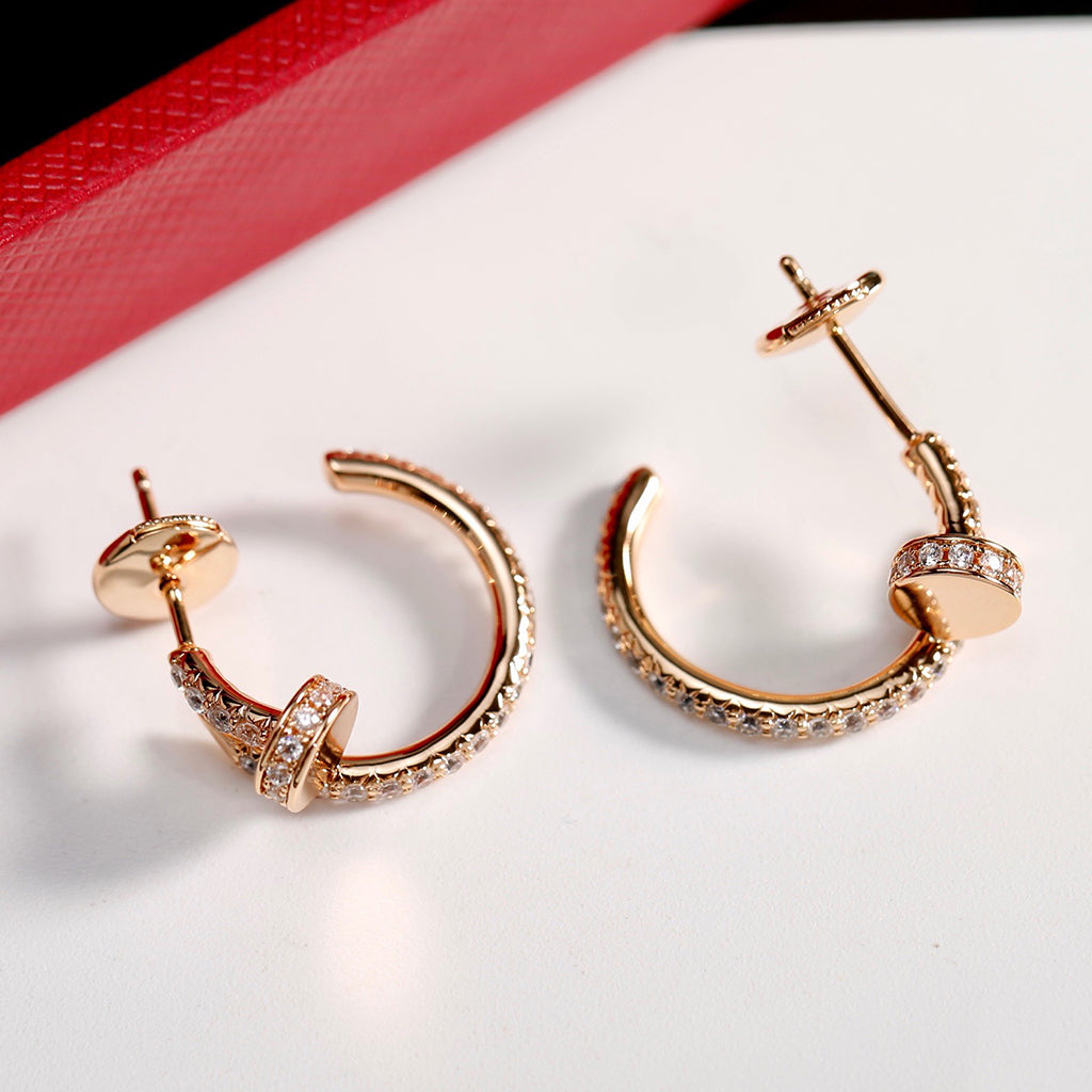 [Love's Uplift]JUSTE FULL DIAMOND SMALL EARRINGS