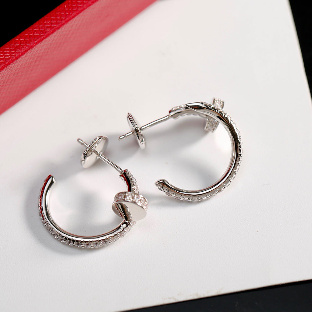 [Love's Uplift]JUSTE FULL DIAMOND SMALL EARRINGS