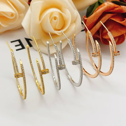 [Love's Uplift]JUSTE FULL DIAMOND LARGE EARRINGS