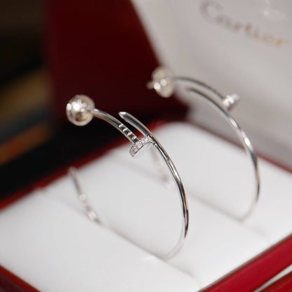 [Love's Uplift]JUSTE HALF DIAMOND LARGE EARRINGS