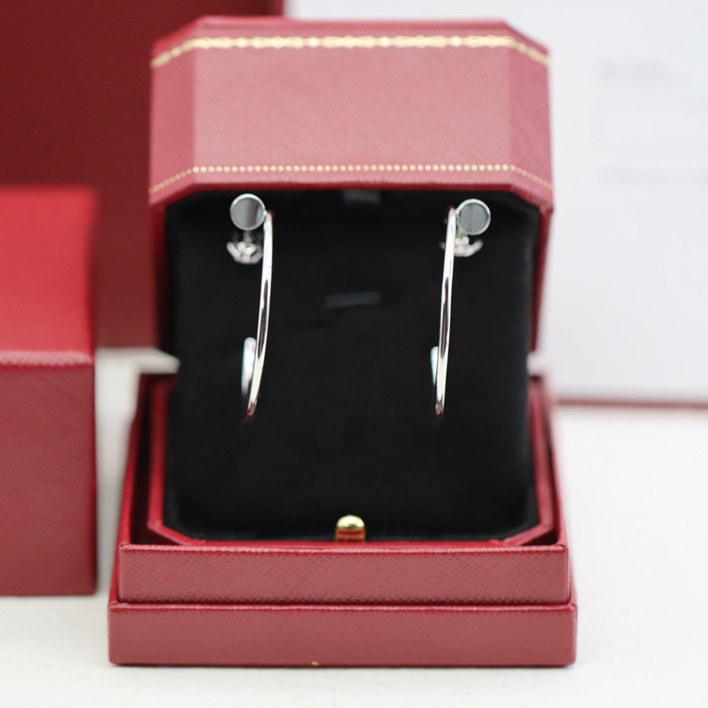 [Love's Uplift]JUSTE HALF DIAMOND LARGE EARRINGS