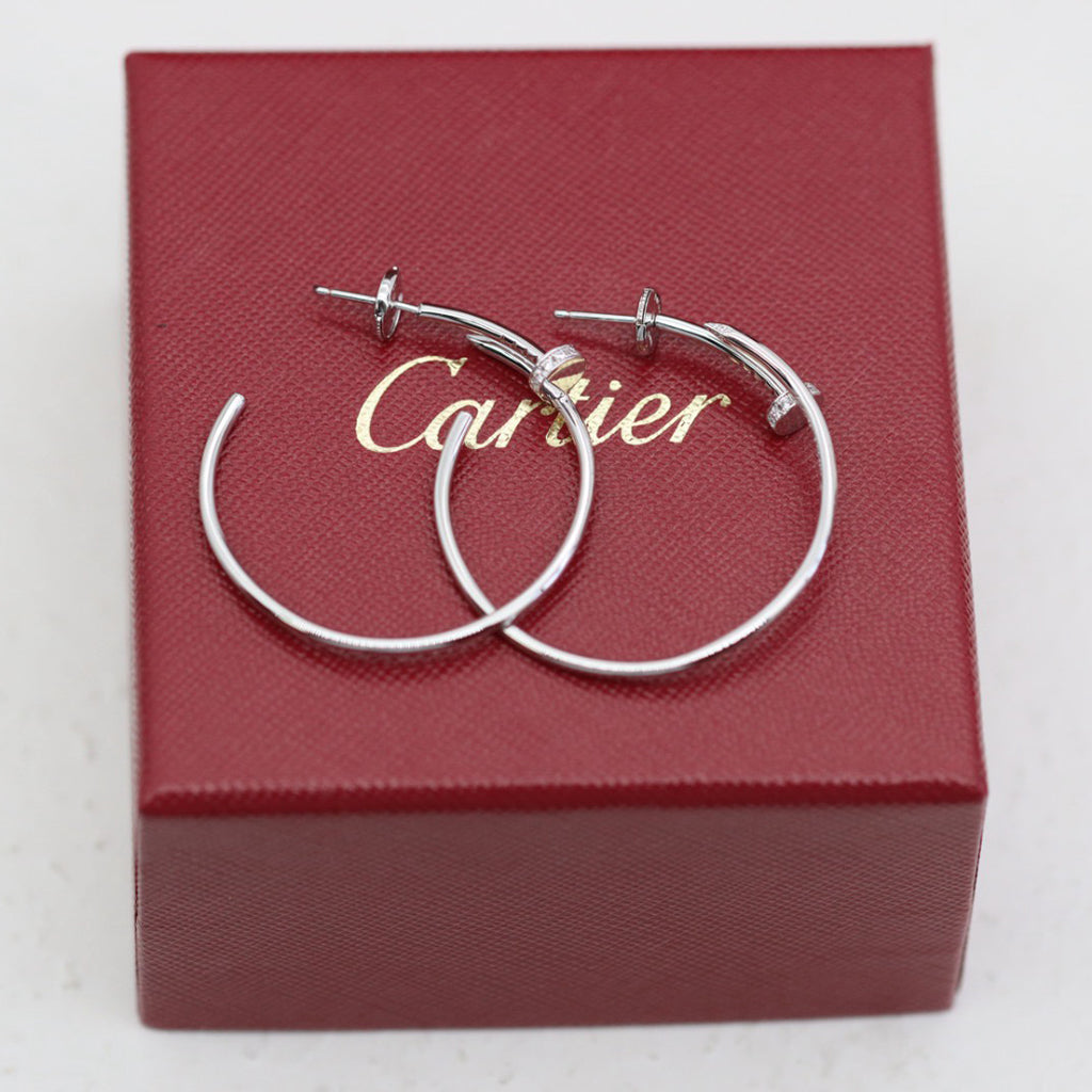 [Love's Uplift]JUSTE HALF DIAMOND LARGE EARRINGS