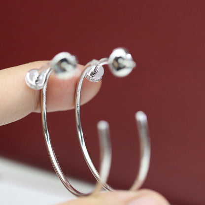 [Love's Uplift]JUSTE HALF DIAMOND LARGE EARRINGS
