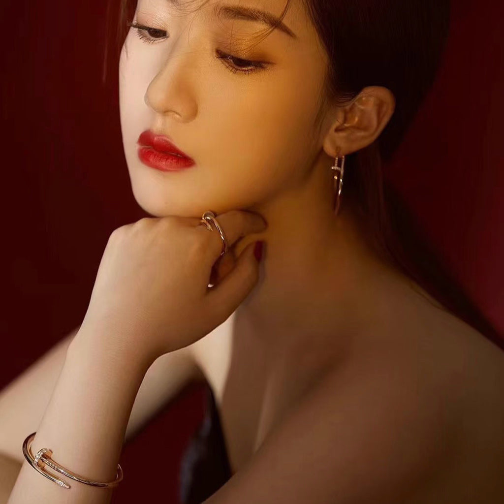 [Love's Uplift]JUSTE NO DIAMOND LARGE EARRINGS