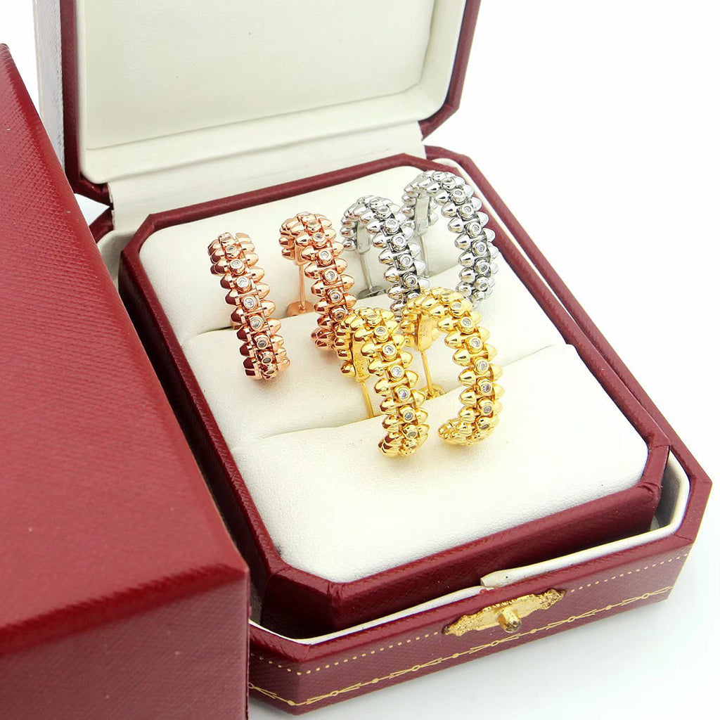 [Love's Uplift]CLASH FULL DIAMOND MEDIUM EARRINGS
