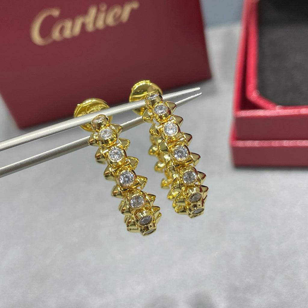 [Love's Uplift]CLASH FULL DIAMOND MEDIUM EARRINGS