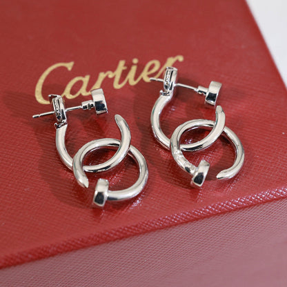 [Love's Uplift]JUSTE NO DIAMOND DOUBLE EARRINGS