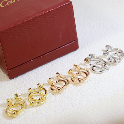 [Love's Uplift]JUSTE NO DIAMOND DOUBLE EARRINGS