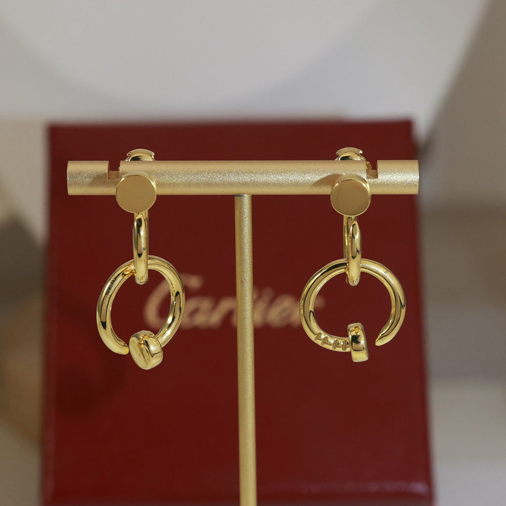 [Love's Uplift]JUSTE NO DIAMOND DOUBLE EARRINGS