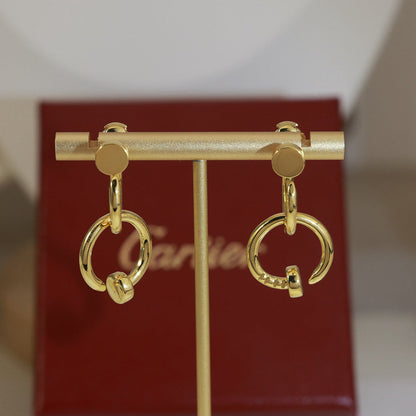 [Love's Uplift]JUSTE NO DIAMOND DOUBLE EARRINGS