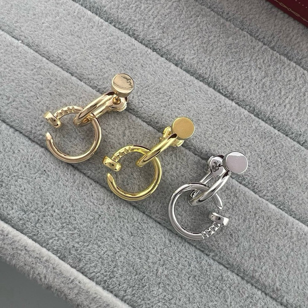 [Love's Uplift]JUSTE NO DIAMOND DOUBLE EARRINGS