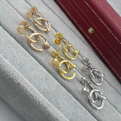 [Love's Uplift]JUSTE NO DIAMOND DOUBLE EARRINGS