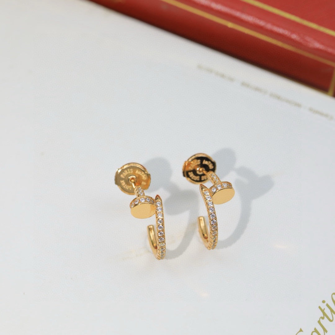 [Love's Uplift]JUSTE FULL DIAMOND DOUBLE EARRINGS
