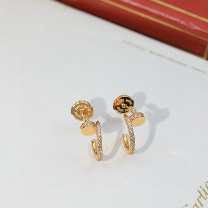 [Love's Uplift]JUSTE FULL DIAMOND DOUBLE EARRINGS