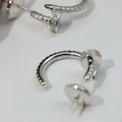 [Love's Uplift]JUSTE FULL DIAMOND DOUBLE EARRINGS