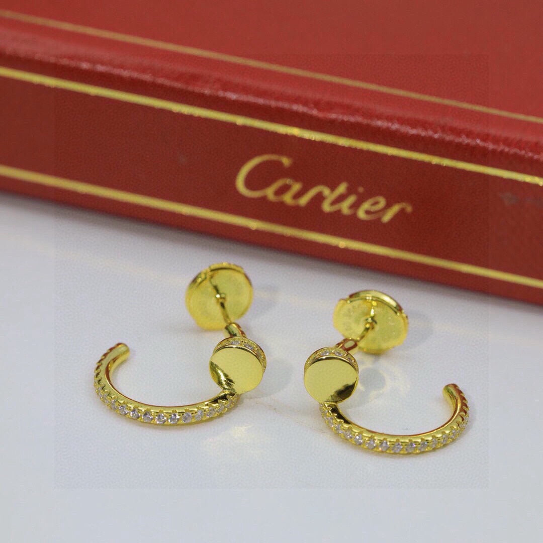 [Love's Uplift]JUSTE FULL DIAMOND DOUBLE EARRINGS
