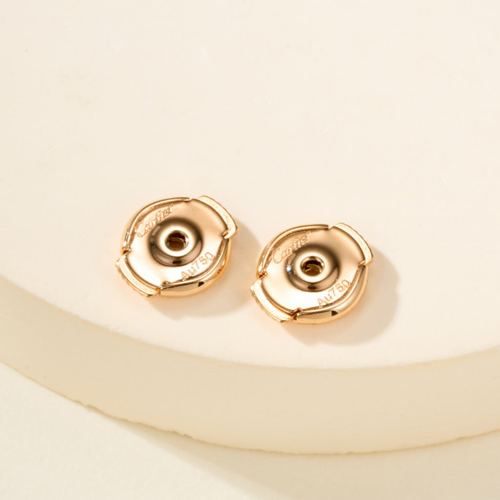 [Love's Uplift]JUSTE HALF DIAMOND DOUBLE EARRINGS