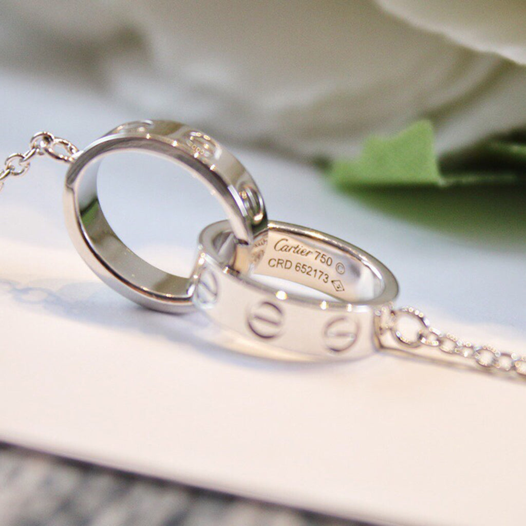 [Love's Uplift]LOVE DOUBLE RING NECKLACE