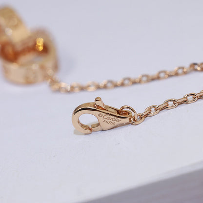 [Love's Uplift]LOVE DOUBLE RING NECKLACE