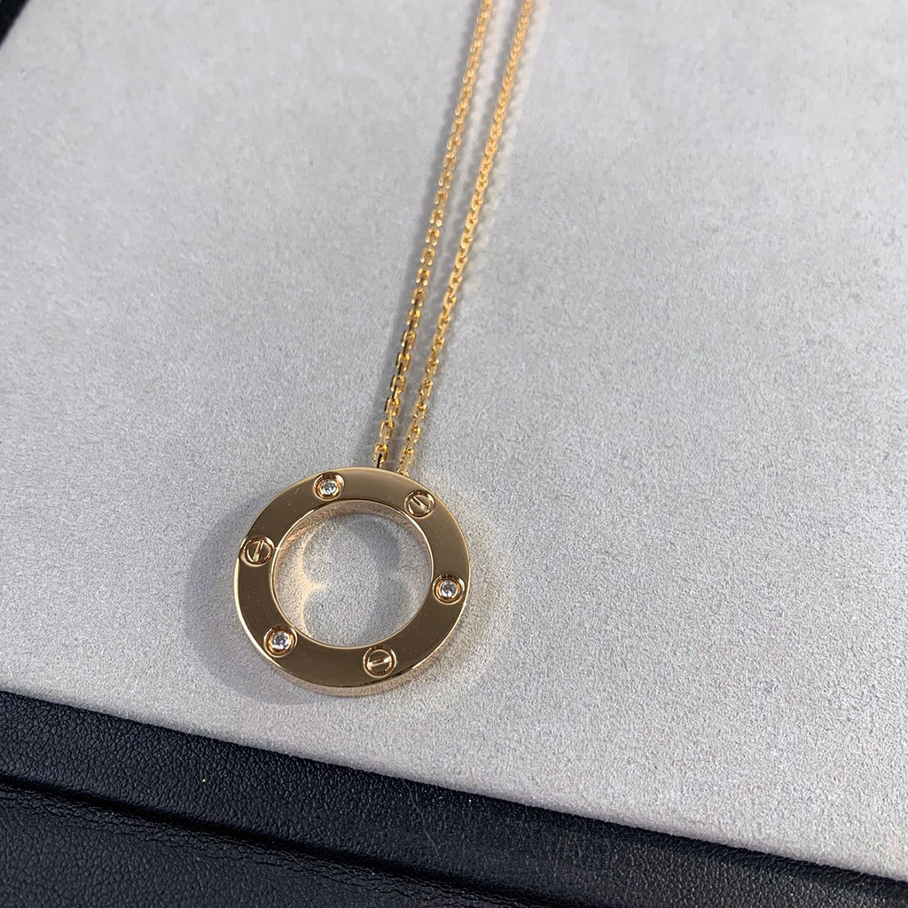 [Love's Uplift]LOVE NECKLACE 16MM 3 DIAMONDS