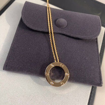 [Love's Uplift]LOVE NECKLACE 16MM 3 DIAMONDS