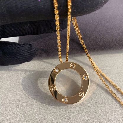 [Love's Uplift]LOVE NECKLACE 16MM 3 DIAMONDS