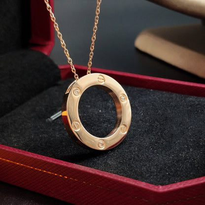[Love's Uplift]LOVE NECKLACE 16MM 3 DIAMONDS