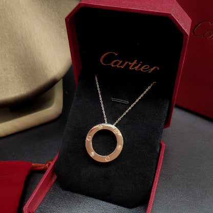 [Love's Uplift]LOVE NECKLACE 16MM 3 DIAMONDS