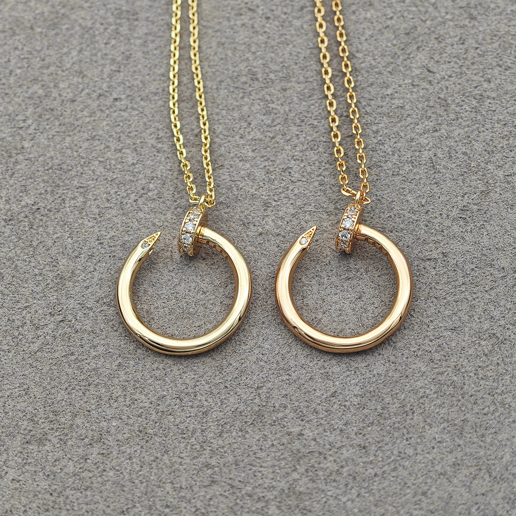 [Love's Uplift]JUSTE NECKLACE HALF DIAMOND