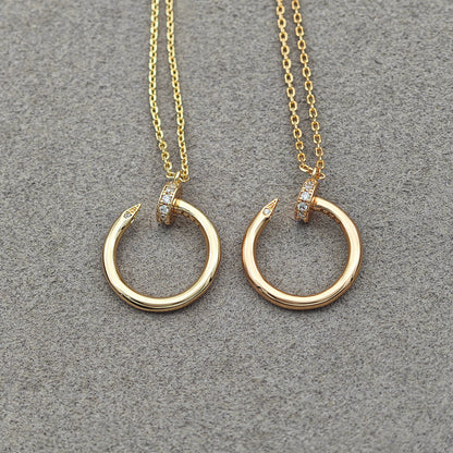 [Love's Uplift]JUSTE NECKLACE HALF DIAMOND