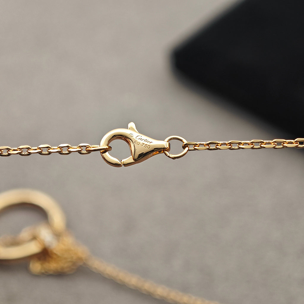 [Love's Uplift]JUSTE NECKLACE HALF DIAMOND