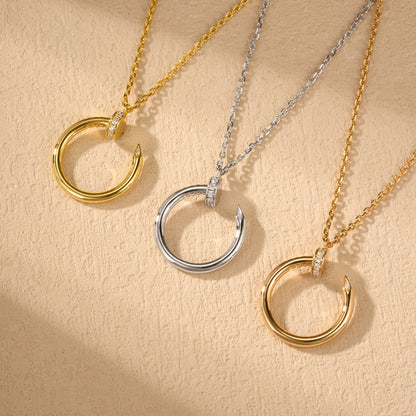 [Love's Uplift]JUSTE NECKLACE HALF DIAMOND