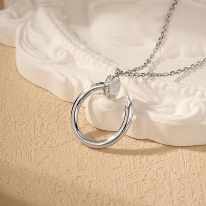 [Love's Uplift]JUSTE NECKLACE HALF DIAMOND