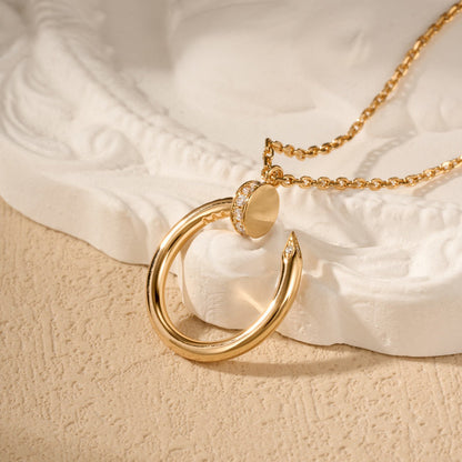 [Love's Uplift]JUSTE NECKLACE HALF DIAMOND
