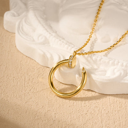 [Love's Uplift]JUSTE NECKLACE HALF DIAMOND