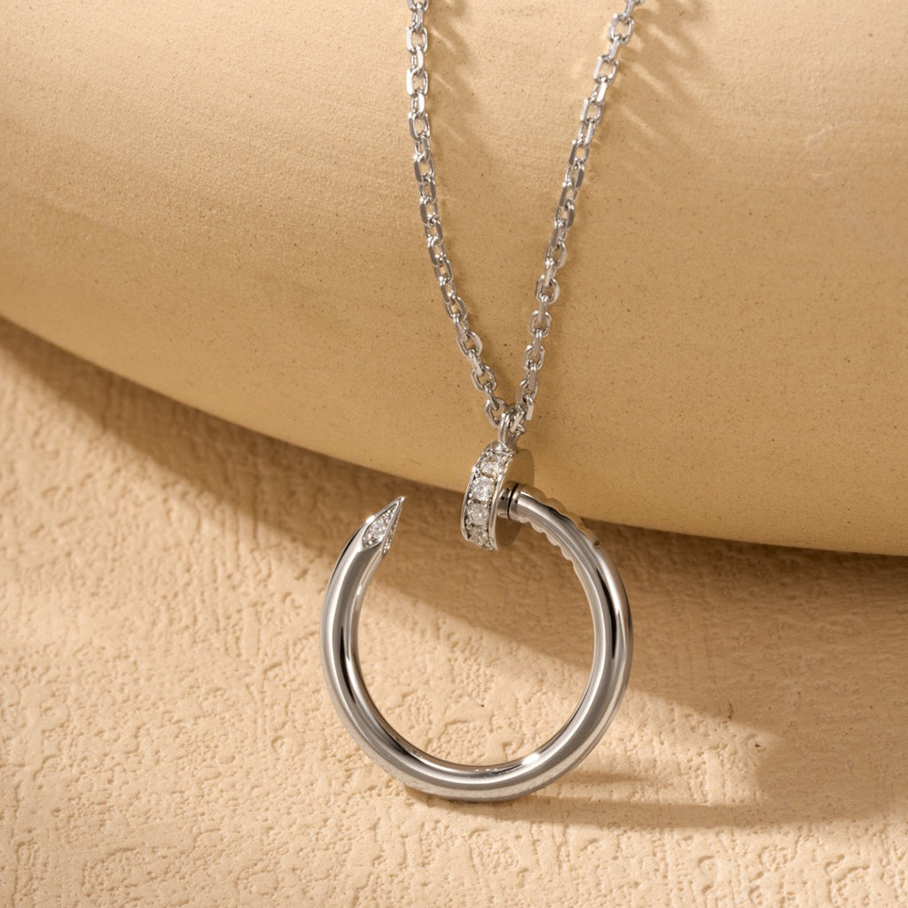 [Love's Uplift]JUSTE NECKLACE HALF DIAMOND