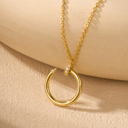 [Love's Uplift]JUSTE NECKLACE HALF DIAMOND