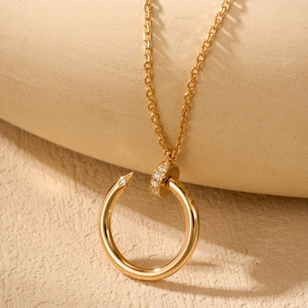 [Love's Uplift]JUSTE NECKLACE HALF DIAMOND