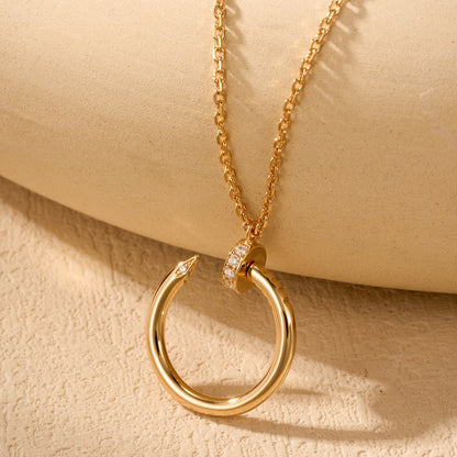 [Love's Uplift]JUSTE NECKLACE HALF DIAMOND
