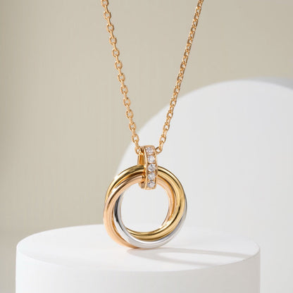 [Love's Uplift]TRINITY MEDIUM  DIAMONDS NECKLACE
