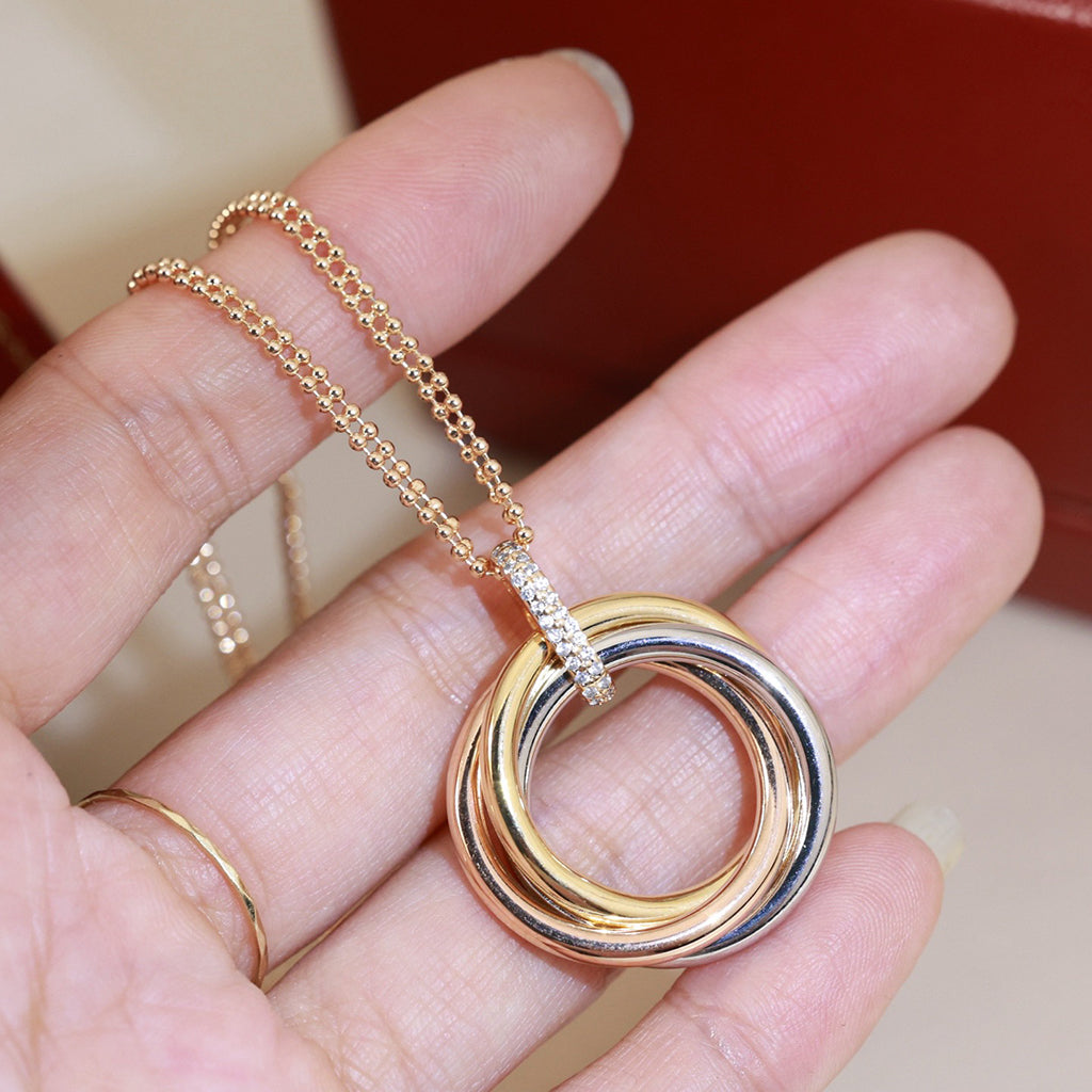 [Love's Uplift]TRINITY MEDIUM  DIAMONDS NECKLACE
