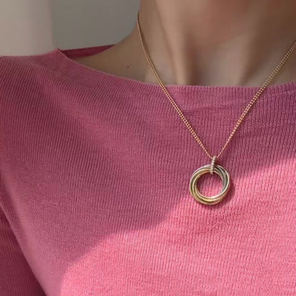[Love's Uplift]TRINITY MEDIUM  DIAMONDS NECKLACE