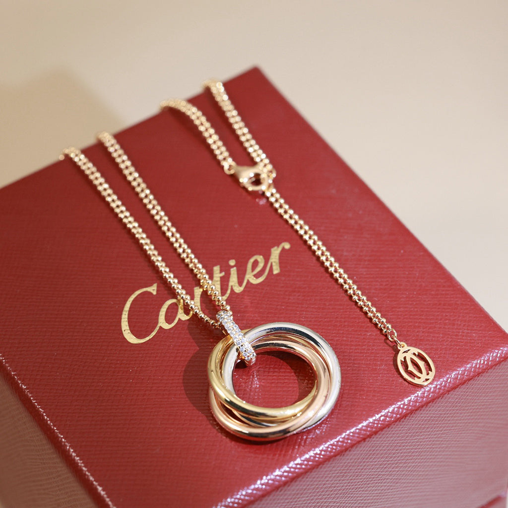 [Love's Uplift]TRINITY MEDIUM  DIAMONDS NECKLACE