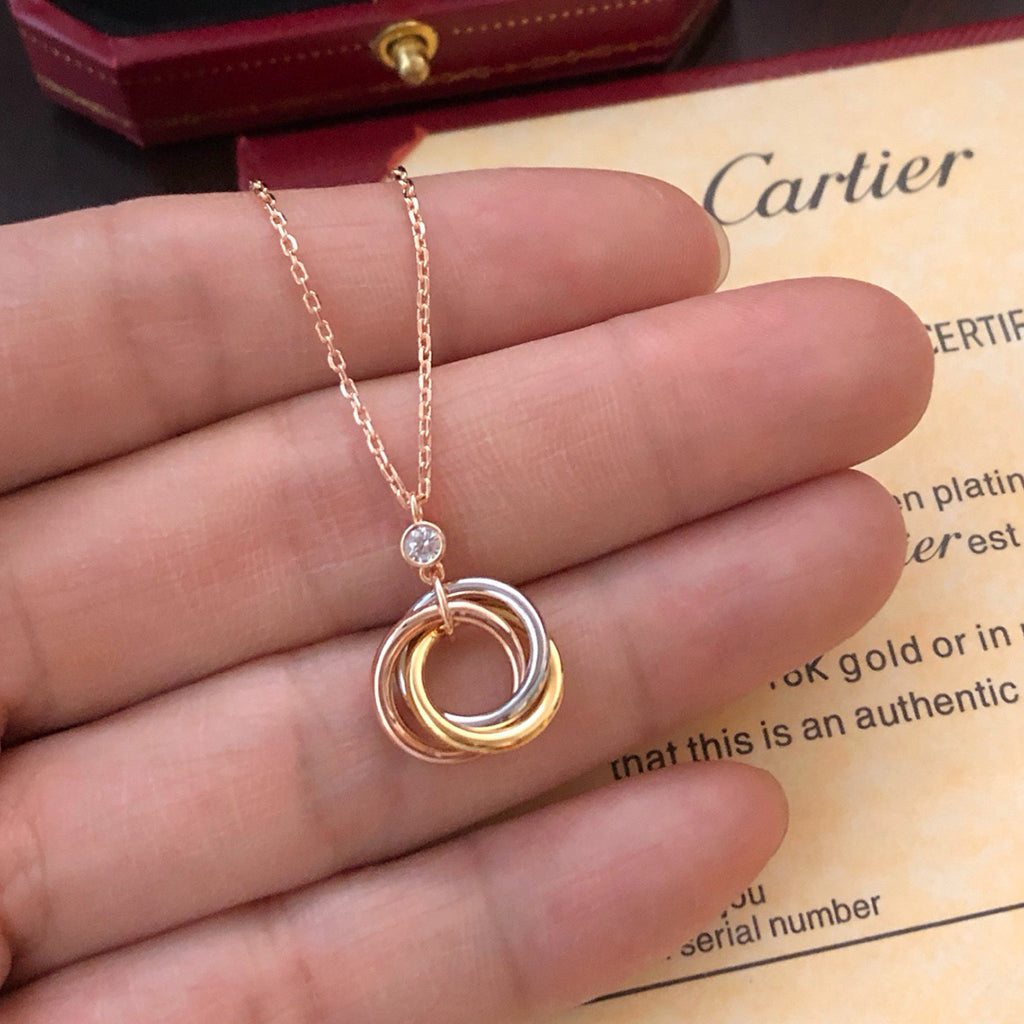 [Love's Uplift]TRINITY  NECKLACE 1 DIAMOND