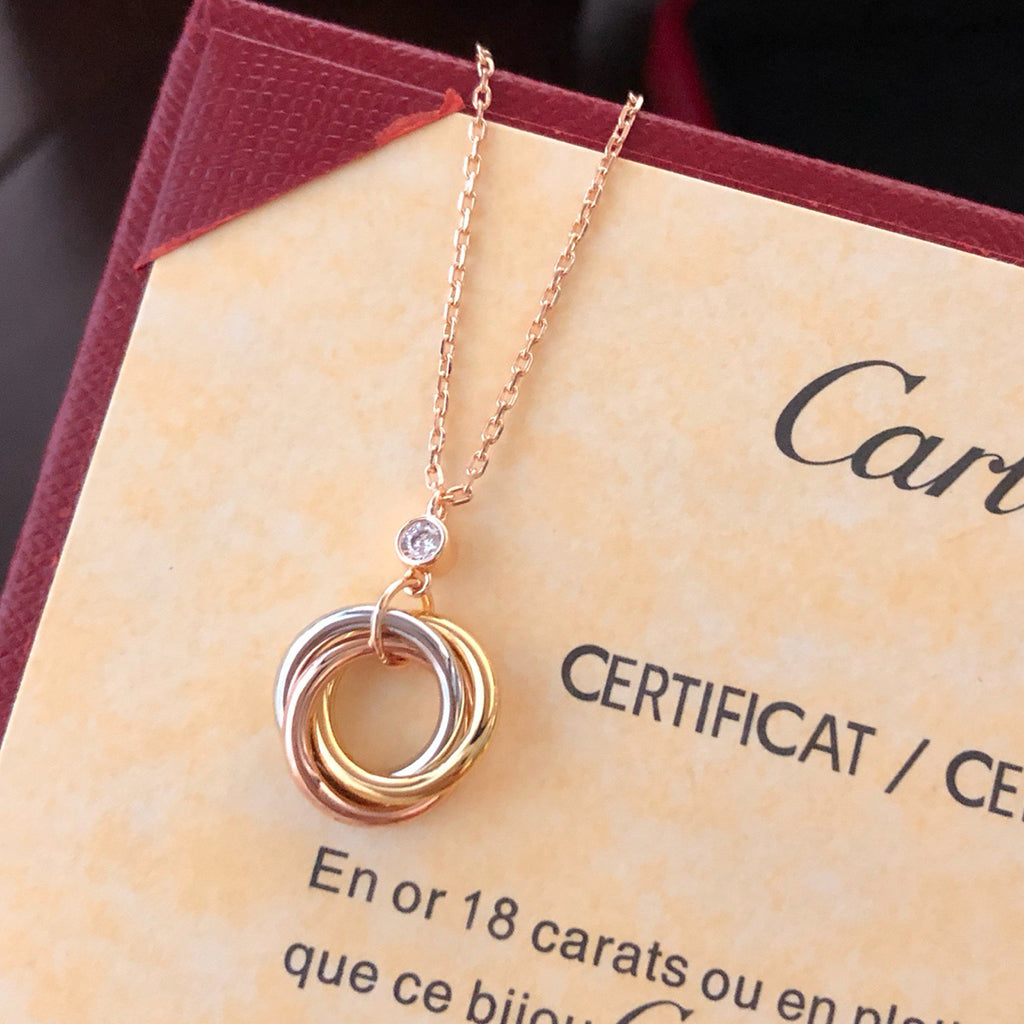 [Love's Uplift]TRINITY  NECKLACE 1 DIAMOND