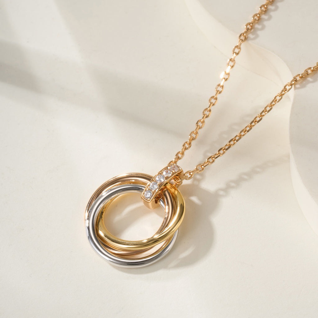 [Love's Uplift]TRINITY MEDIUM  DIAMONDS NECKLACE