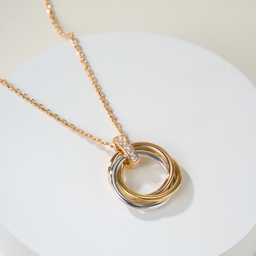 [Love's Uplift]TRINITY MEDIUM  DIAMONDS NECKLACE