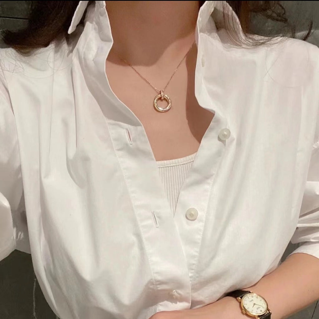 [Love's Uplift]TRINITY MEDIUM  DIAMONDS NECKLACE